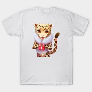 Cute Leopard Drawing T-Shirt